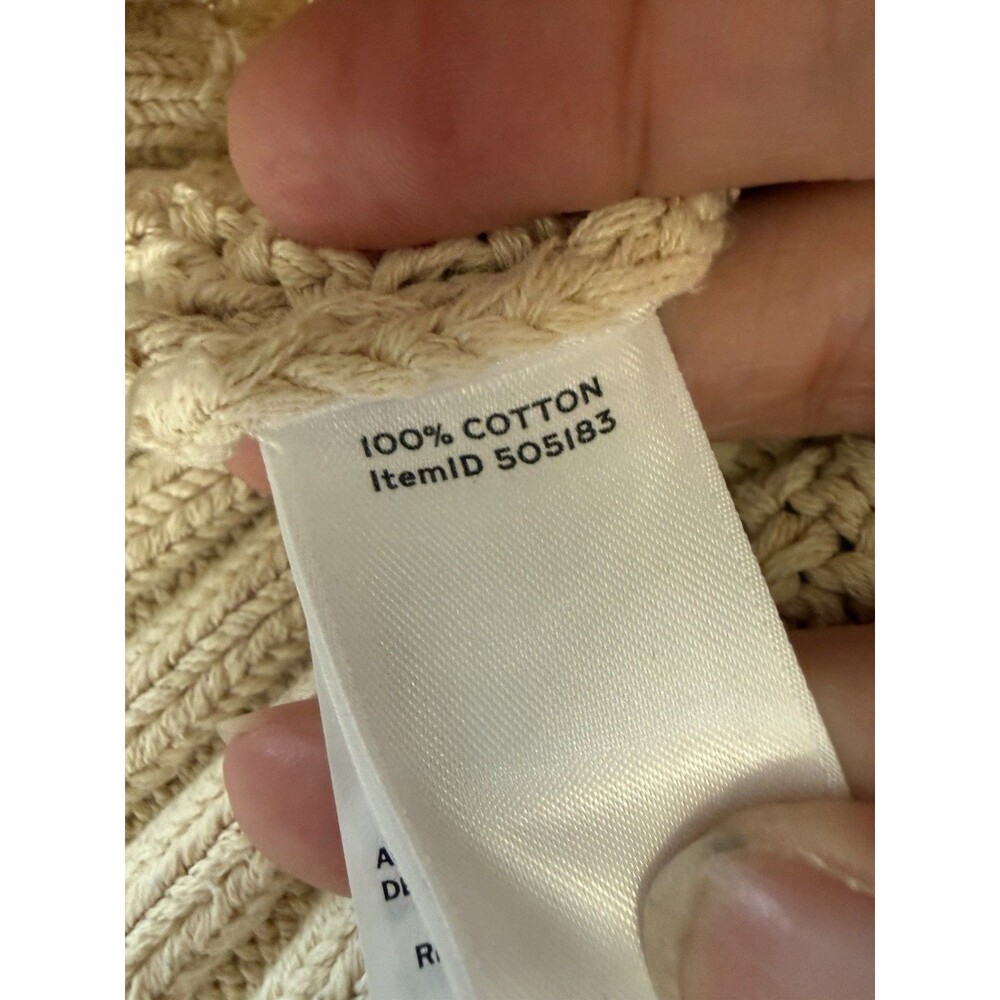 LL Bean Sweater Mens XL Cable Knit Signature Fisherman Sweater cotton 505183 Wea - Picture 5 of 12
